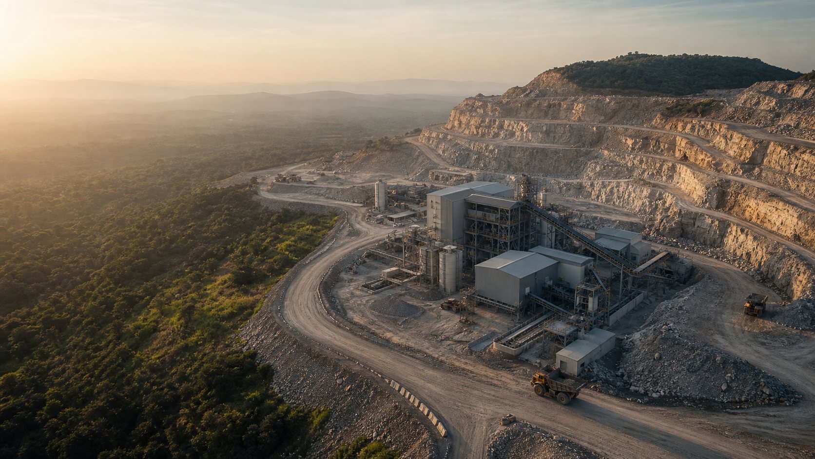 Lithium mining and processing operation